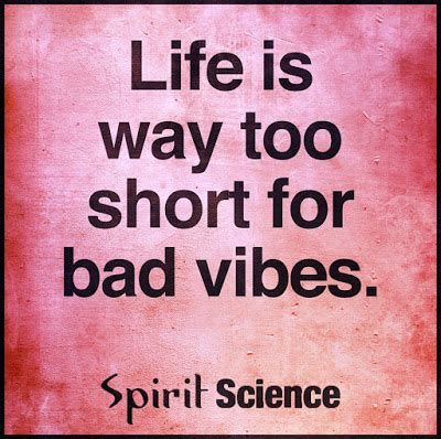 Life is way too short for bad vibes - Spirit Science Quotes