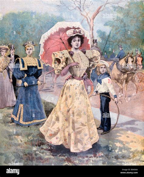 The fashion in 1894. Artist: Unknown Stock Photo - Alamy