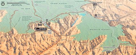 Detailed map of Grand Canyon North Rim - Ontheworldmap.com