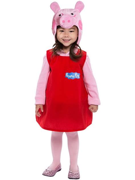 Peppa Pig Dress Costume Toddler | Peppa pig costume, Pig halloween ...