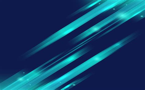 Download wallpapers blue neon lines, blue background, abstract ...