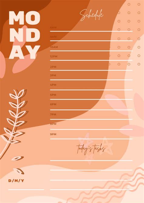FREE Aesthetic Daily Scheduler Template | Weekly planner printable templates, Daily planner ...