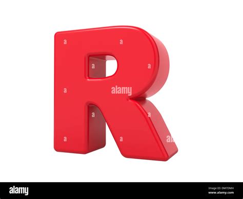 Red 3D Letter R Stock Photo - Alamy