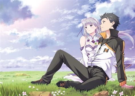 Emilia x Subaru 😲😏🥰💜☠ Re:Zero kara Hajimeru Isekai Seikatsu #SecondSeason 💕 Follow me!! for more ...