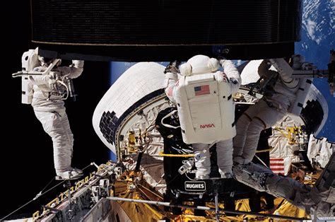 The first three-astronaut spacewalk | The Planetary Society
