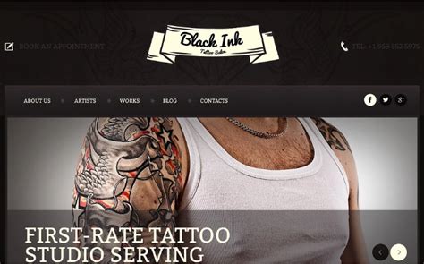 11 Best Tattoo HTML Website Templates 2024 For Piercing Studio