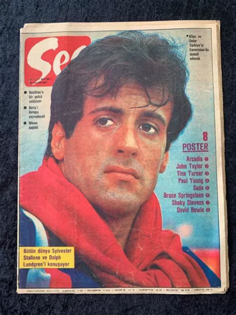 SYLVESTER STALLONE 1986 COVER VINTAGE RAREST Middle East TURKISH FULL MAGAZINE $19.99 - PicClick
