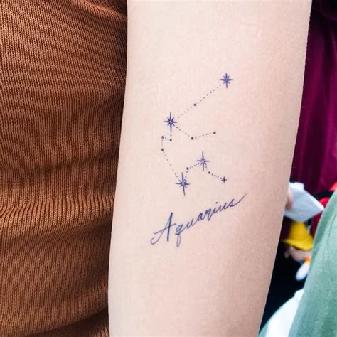 ZODIAC TATTOO・AQUARIUS | Aquarius tattoo, Constellation tattoos, Zodiac sign tattoos