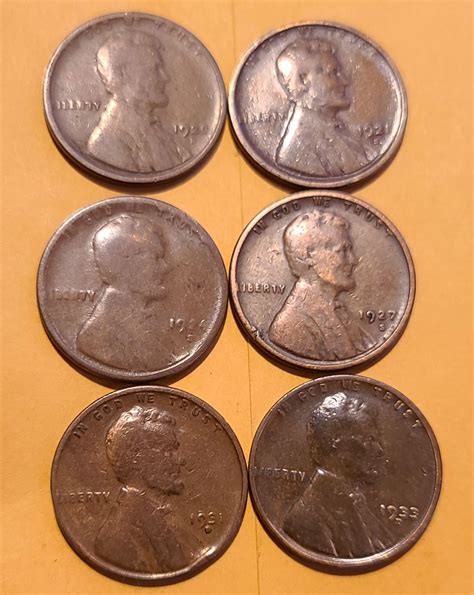 Lot of 6 Lincoln Wheat Cent Penny Key Dates - For Sale, Buy Now Online ...