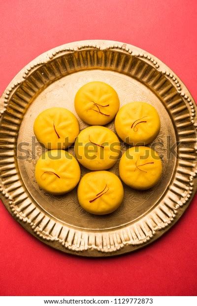 Brown Kesar Pedha Peda Indian Traditional Stock Photo 1129772873 | Shutterstock