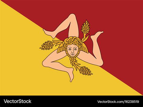 Flag of sicily Royalty Free Vector Image - VectorStock