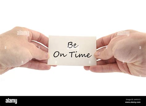 Be on time text concept Stock Photo - Alamy