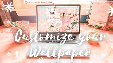 How to make a custom #aesthetic wallpaper collage on your Macbook! (how to customize your ...