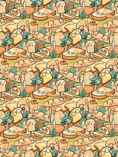 cute bread pattern background 13764355 Vector Art at Vecteezy