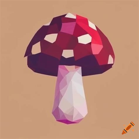 Low poly mushroom logo design