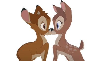 Bambi and faline kiss by DracoAwesomeness on DeviantArt