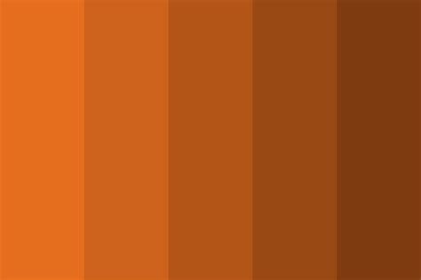 Brown - from dark brown to dark orange Color Palette