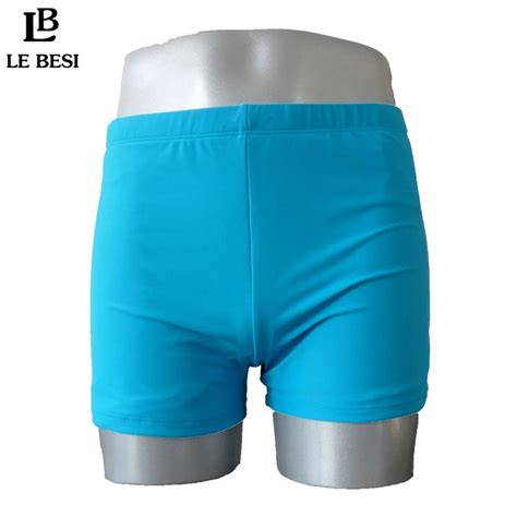 LEBESI New 2017 Oversize Man's Trunks Plus Size L XXXL Boxers Pure Color Swimming Trunks Women ...