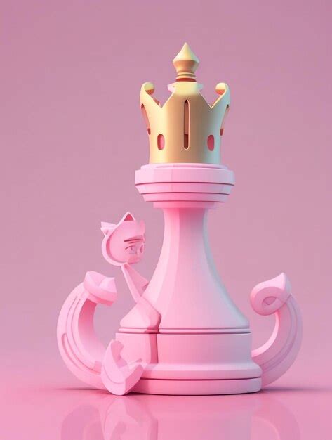 Premium AI Image | Regal Playfulness CartoonStyle Chess King Piece with ...