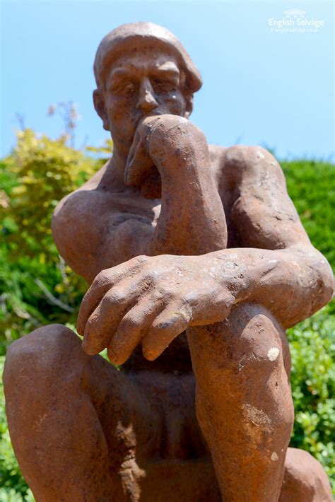 Cast iron interpretation of The Thinker