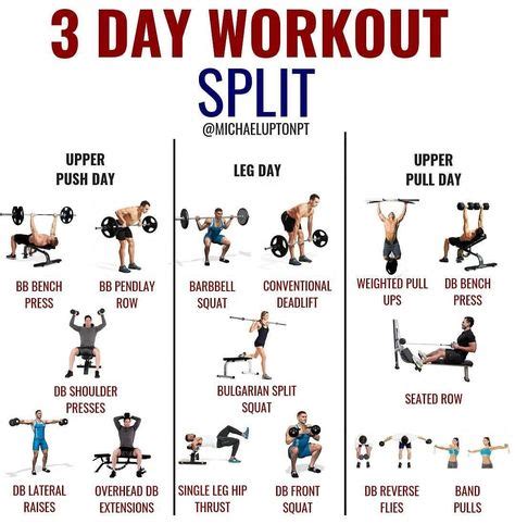 12 3 day split weight workout ideas in 2021 | workout splits, workout, body workout plan