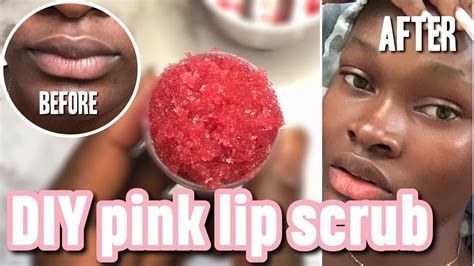 DIY PINK LIP SCRUB AT HOME | how to get pink lips in 3 days - YouTube