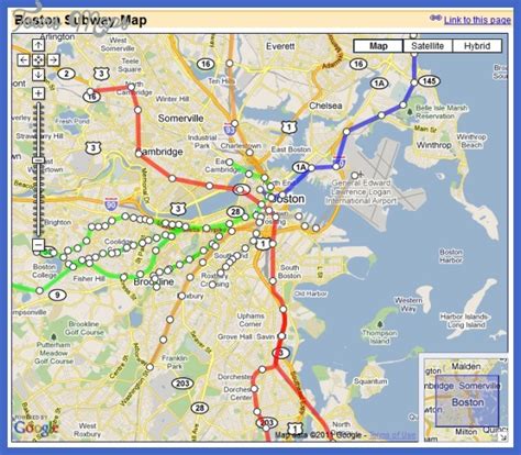 Boston Subway Map - ToursMaps.com