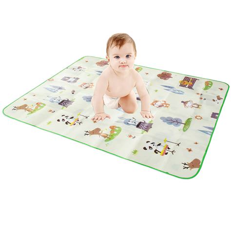 200x180x0.5cm baby floor mat foam waterproof double sides non-slip play ...