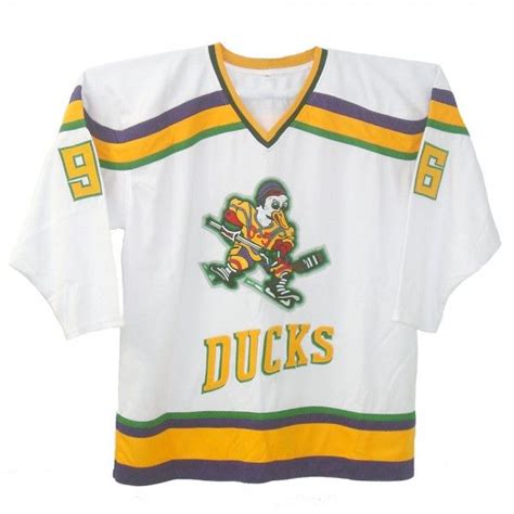 MIGHTY DUCKS MOVIE CONWAY 96 WHITE JERSEY - Custom Made Sports Jersey ...