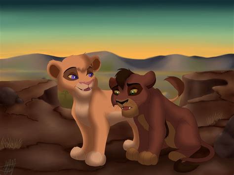 Vitani & Kovu--sister and brother | Lion king ii, Lion king 2, Lion king