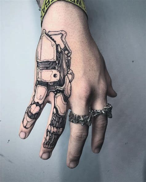 Mechanical Hand Tattoo