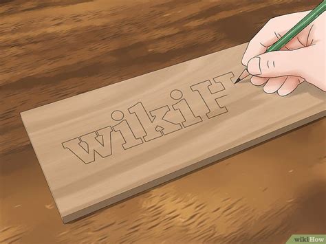 3 Ways to Carve Wood Letters - wikiHow Carving Letters In Wood, Dremel Wood Carving, Wood ...