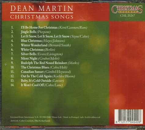 Dean Martin CD: Christmas Songs (CD) - Bear Family Records