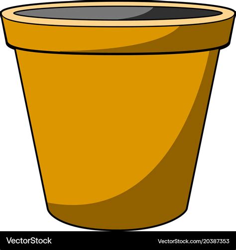 Empty flower pot icon Royalty Free Vector Image