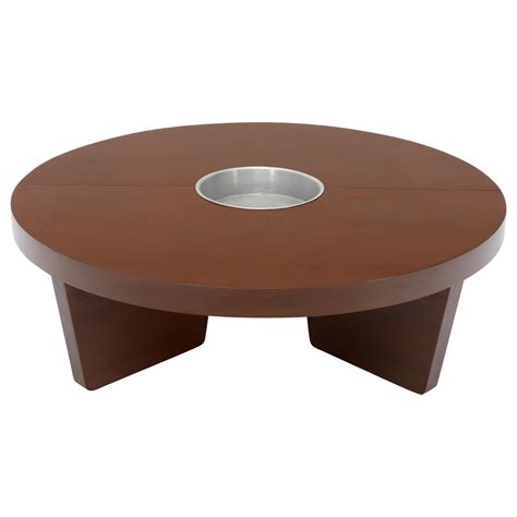 Harvey Probber Round Split Circle Nuclear Coffee Table with Planter at ...