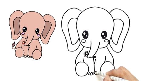 How to draw an elephant (Photo and video tutorials)