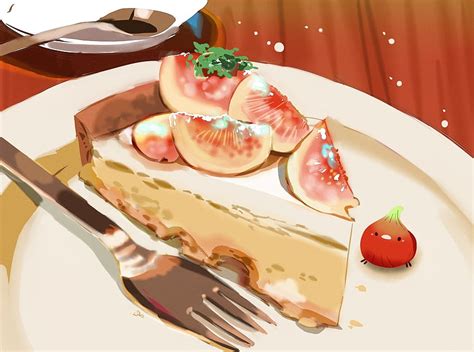 Anime Food, meal, Anime, cake, Food HD wallpaper | Pxfuel