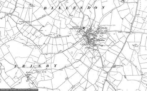 Historic Ordnance Survey Map of Billesdon, 1884 - 1902