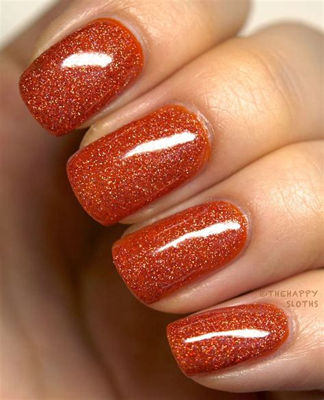 Fall Nail Color With Glitter