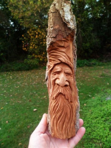 Wood Spirit Carving | Simple Wood Carving