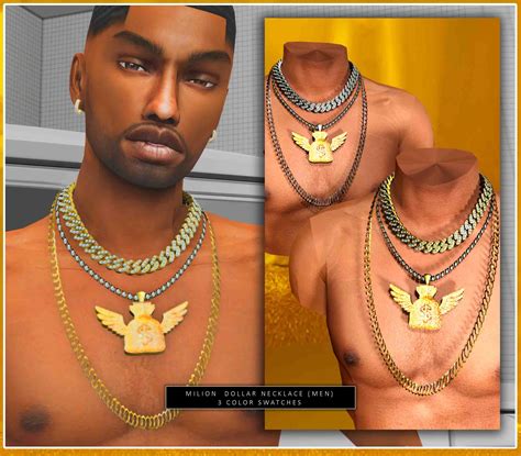 Sims 4 MILLION DOLLAR NECKLACE (MEN) | The Sims Book