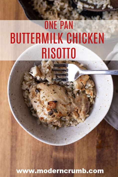 One Pan Buttermilk Baked Chicken Risotto | Recipe | Buttermilk chicken ...