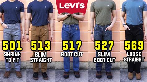 COMPLETE Guide To Levi's Boot Cut/Slim/Straight Jeans! | 501, 513, 517 ...