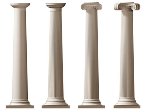 Roman Doric And Ionic Columns Stock Photo - Download Image Now - iStock