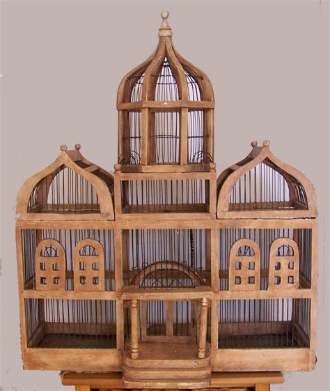 antique wood bird cage Large Bird Cages, Vintage Bird Cage, Wood Bird, Pet Furniture, Furniture ...