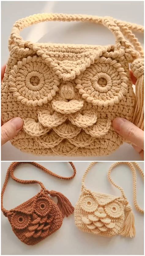 Crochet Cute Owl Handbag - We Love Crochet Mode Crochet, Knit Or ...