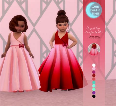 Elegant Lace Dress for Toddler [#ts4_toddler_fullbody] [#ts4_bacc_elf ...