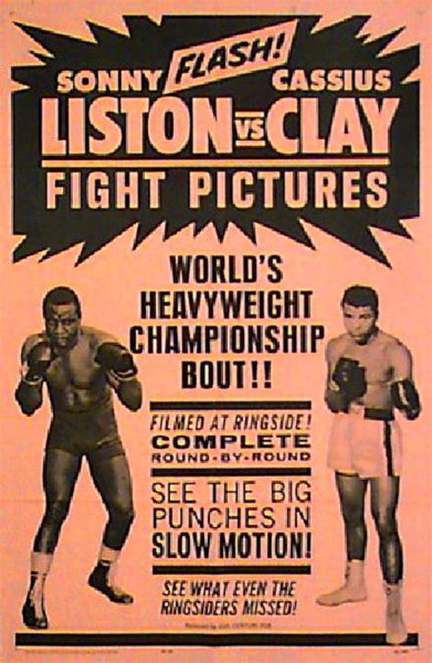 Sonny Liston vs. Cassius Clay Original 1964 U.S. One Sheet Movie Poster - Posteritati Movie ...