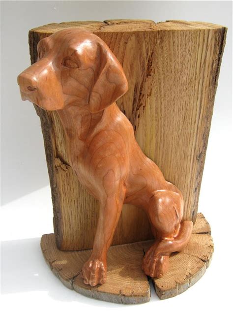 Wood Dog Sculpture Hand Carved Labrador in Cherry by Gleasonswoodworking - Etsy | Dog sculpture ...