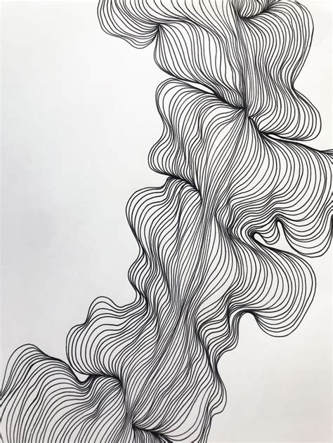 black and white line drawing | Abstract line art, Modern drawing, Line art